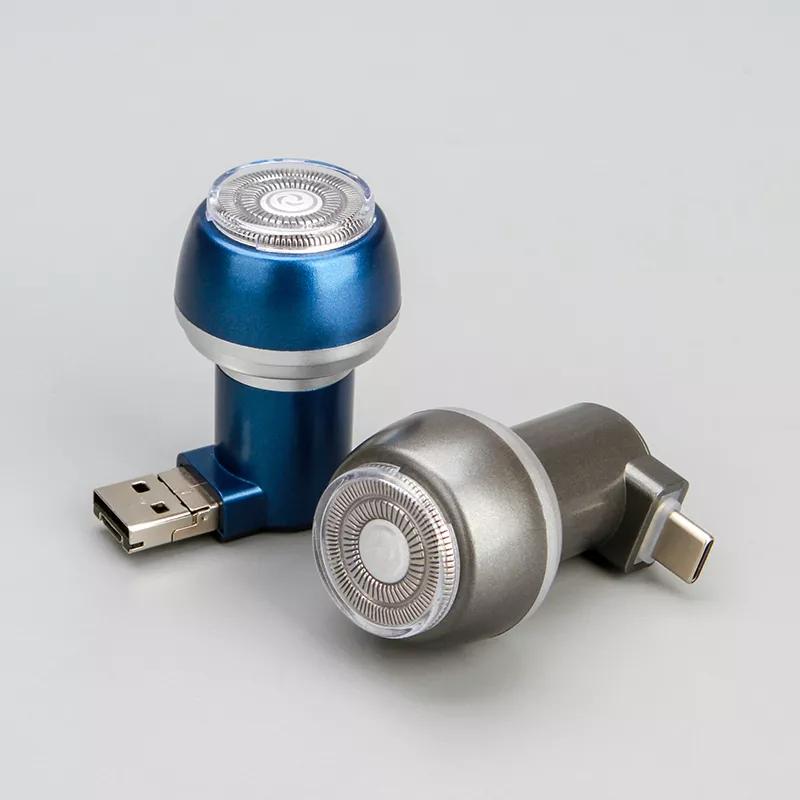 插在手机上的剃须刀，使用手机供电，随时随地让你保持完美颜值