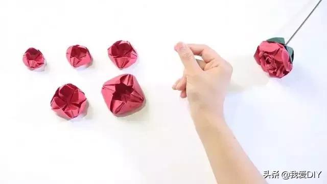 好看好折的玫瑰花,花店手工玫瑰折法