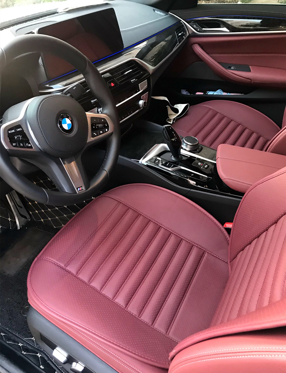 火山红全套坐垫汽车专用,宝马五系火山红坐垫
