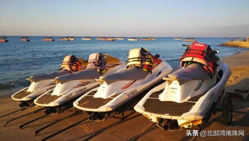 北部湾城市之美——十里金沙铺海岸，平风缓浪是金滩