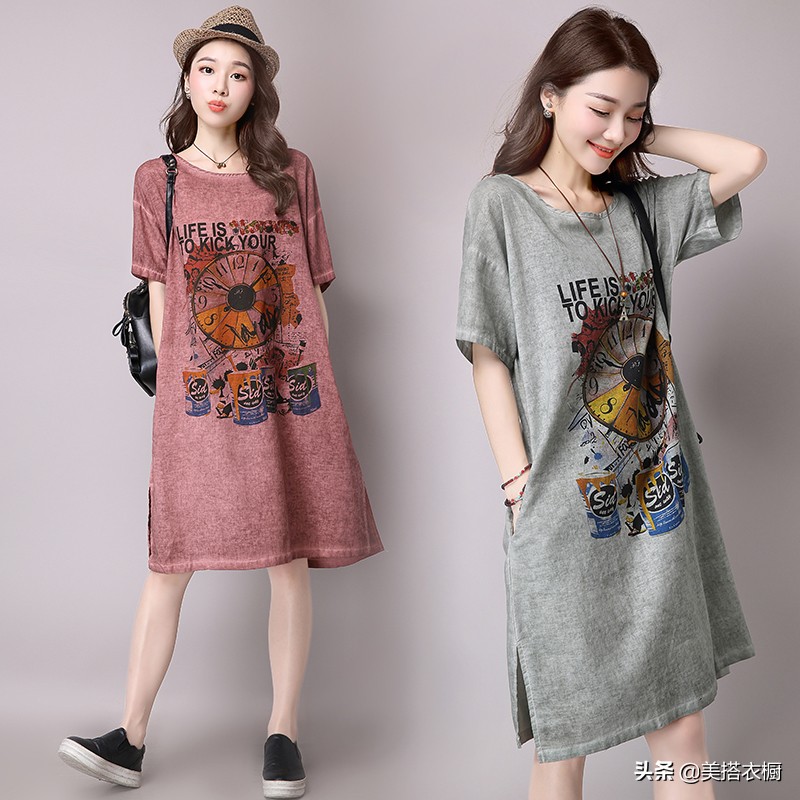 再有钱还是想穿这种棉麻裙，文艺舒适不显老气，比发年终奖还开心