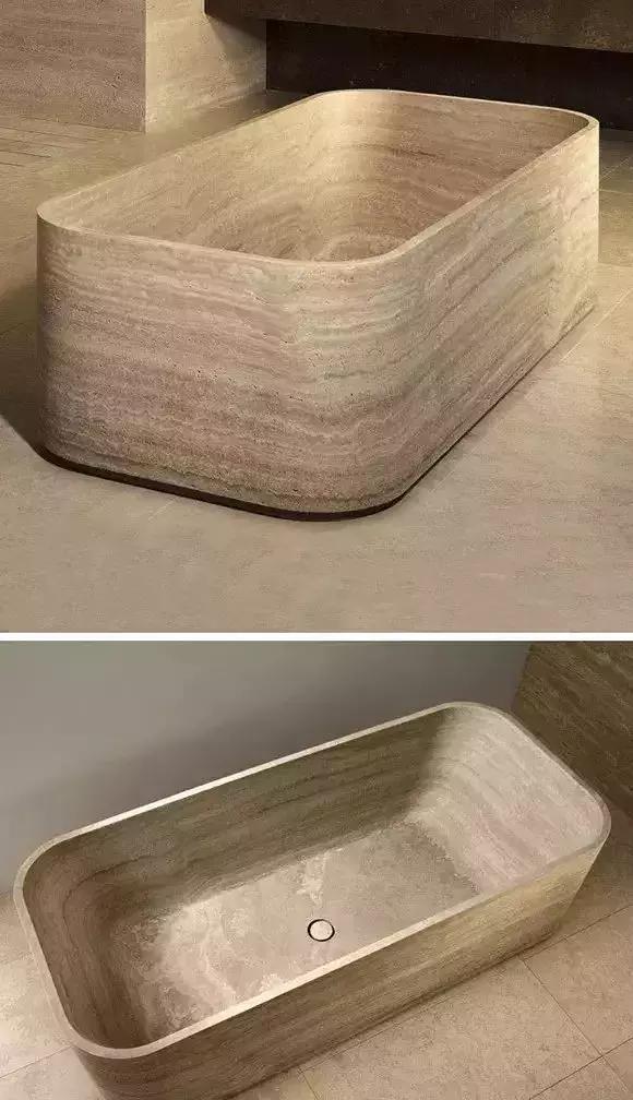 来，我请你洗澡，小编有个“价值10000000的石材浴缸”