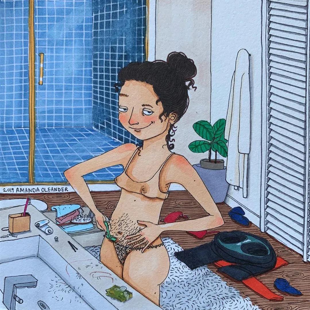 情侣两个人日常生活照片,情侣间的生活插画图片