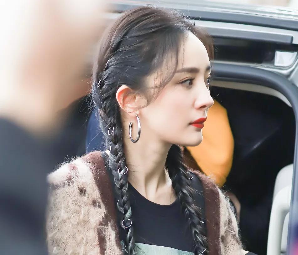 杨幂近期照片发型,杨幂生图曝光颜值