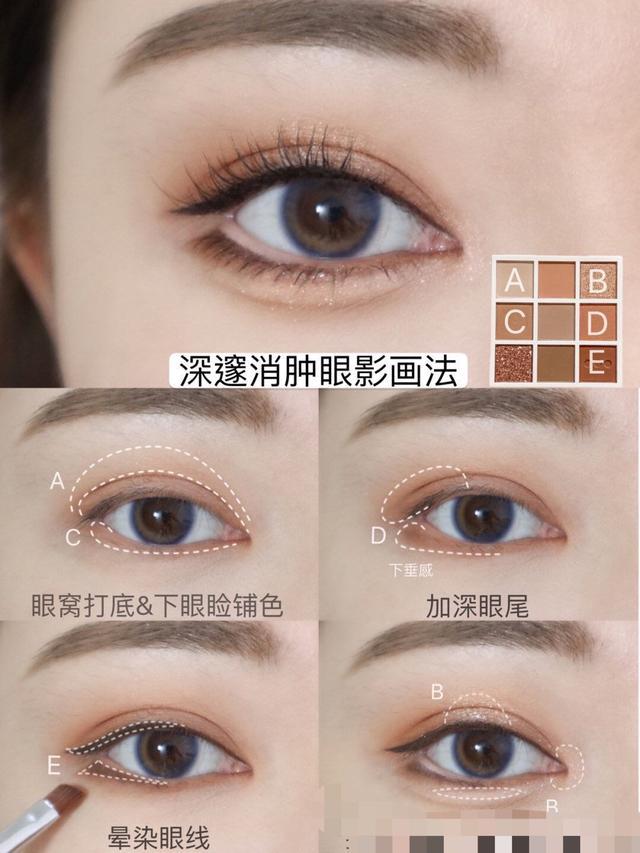 眼妆怎么画显大又干净推荐,下眼睑自带眼影怎么画眼妆