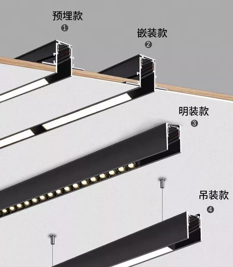 无主灯客厅无磁吸灯灯光布局,无主灯和磁吸轨道灯搭配