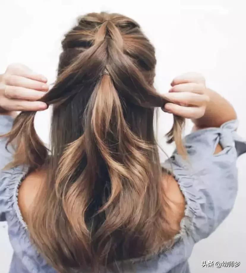 2款韩式时尚编发扎发详细教程,时尚编发扎发教程简单好看