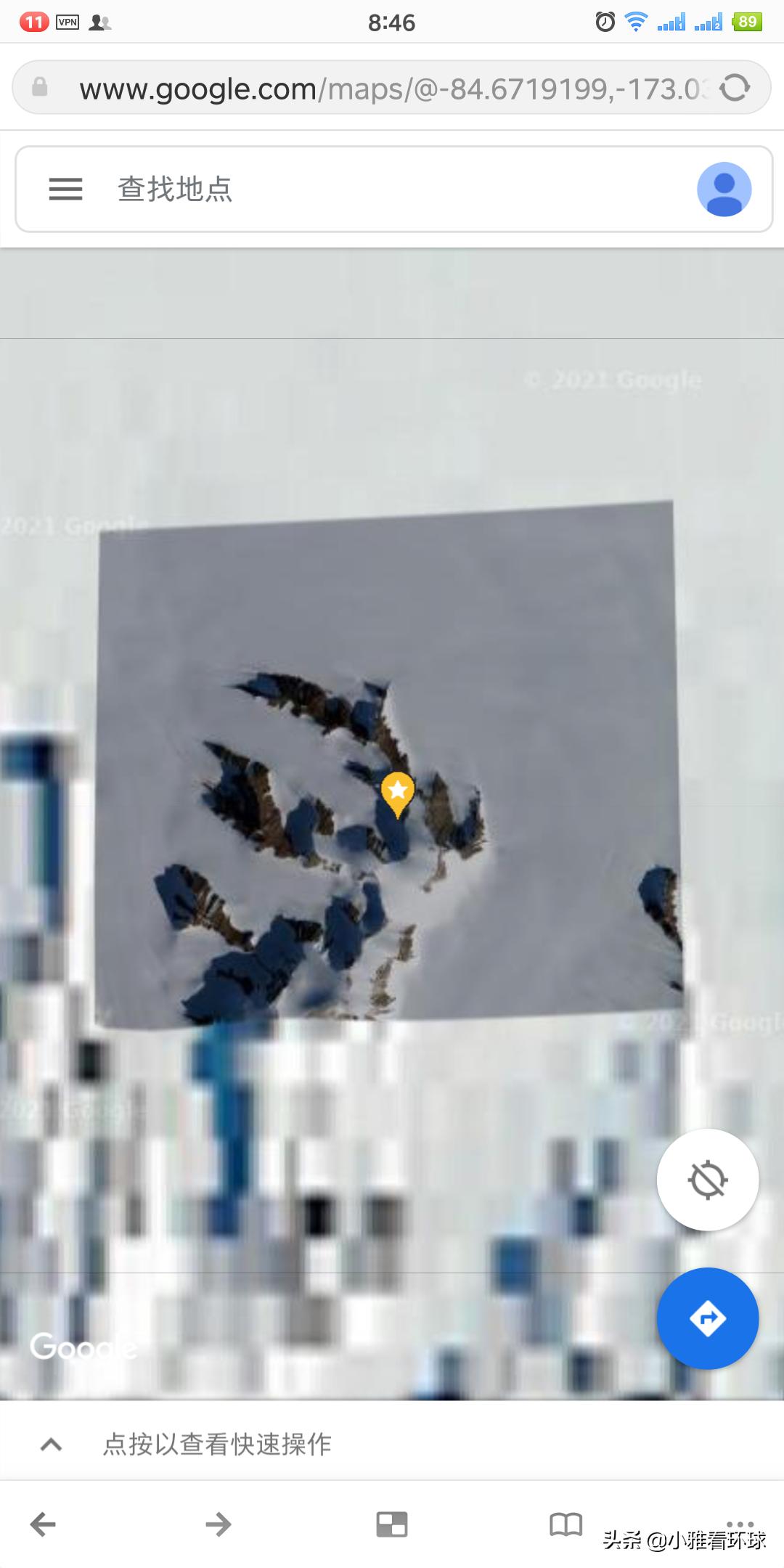 为什么南极谷歌地图有马赛克,谷歌早期南极地图