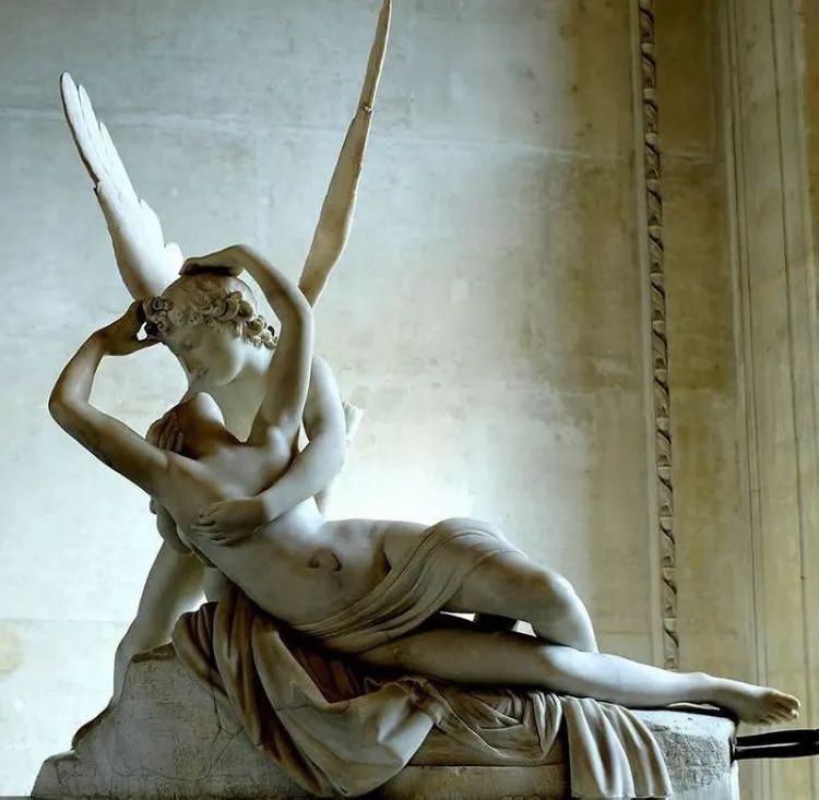 希腊神话丘比特雕塑,希腊神话普绪克与丘比特雕塑