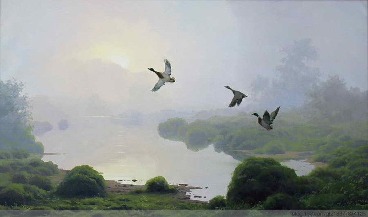 俄罗斯画家画水风景,俄罗斯远山风景油画100幅