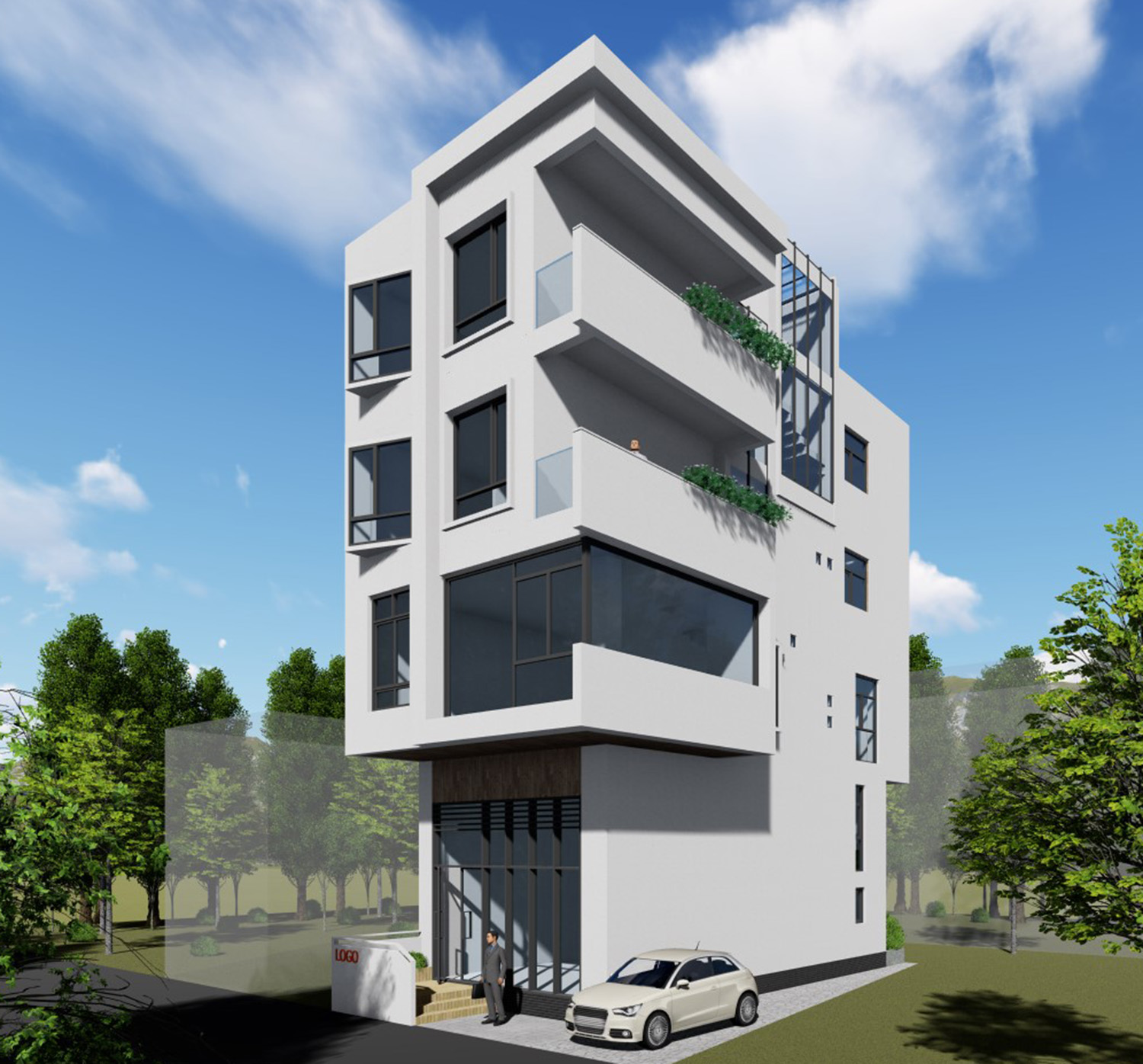 14*14宅基地自建房商铺设计,宽14米深18米怎样设计商铺