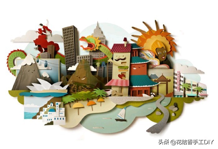 纸艺教程教你用彩纸diy简易花瓶,纸艺教程教你用彩纸diy漂亮的墙花