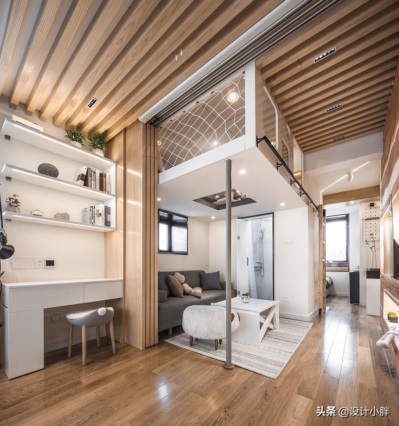 上海不到34㎡的老公房，“翠玲珑”设计，竟容纳祖孙三代五口人