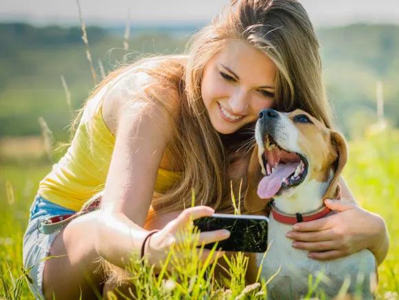 一只狗的图片,一只狗的自我安慰