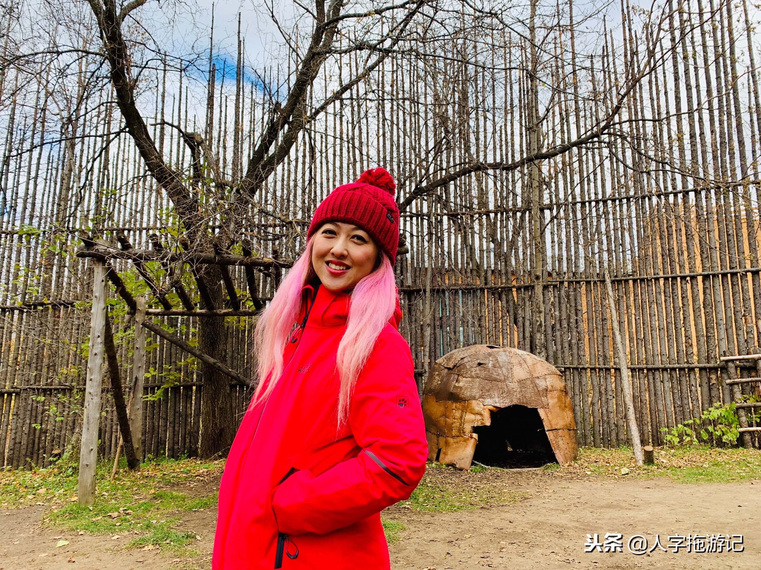 冬日极客,加拿大Wendake穿着狼爪去狼族