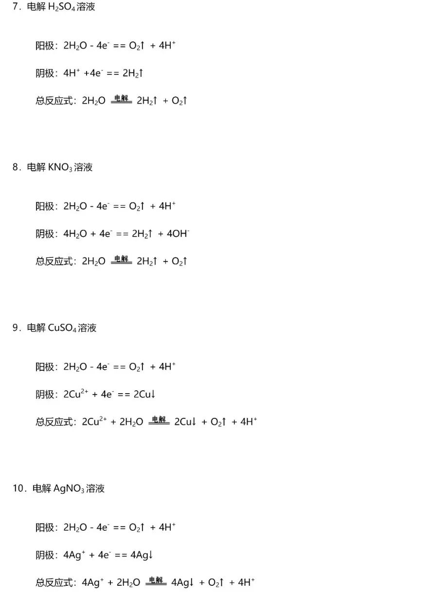 高中化学氯气方程式总结,高中化学所有方程式大全