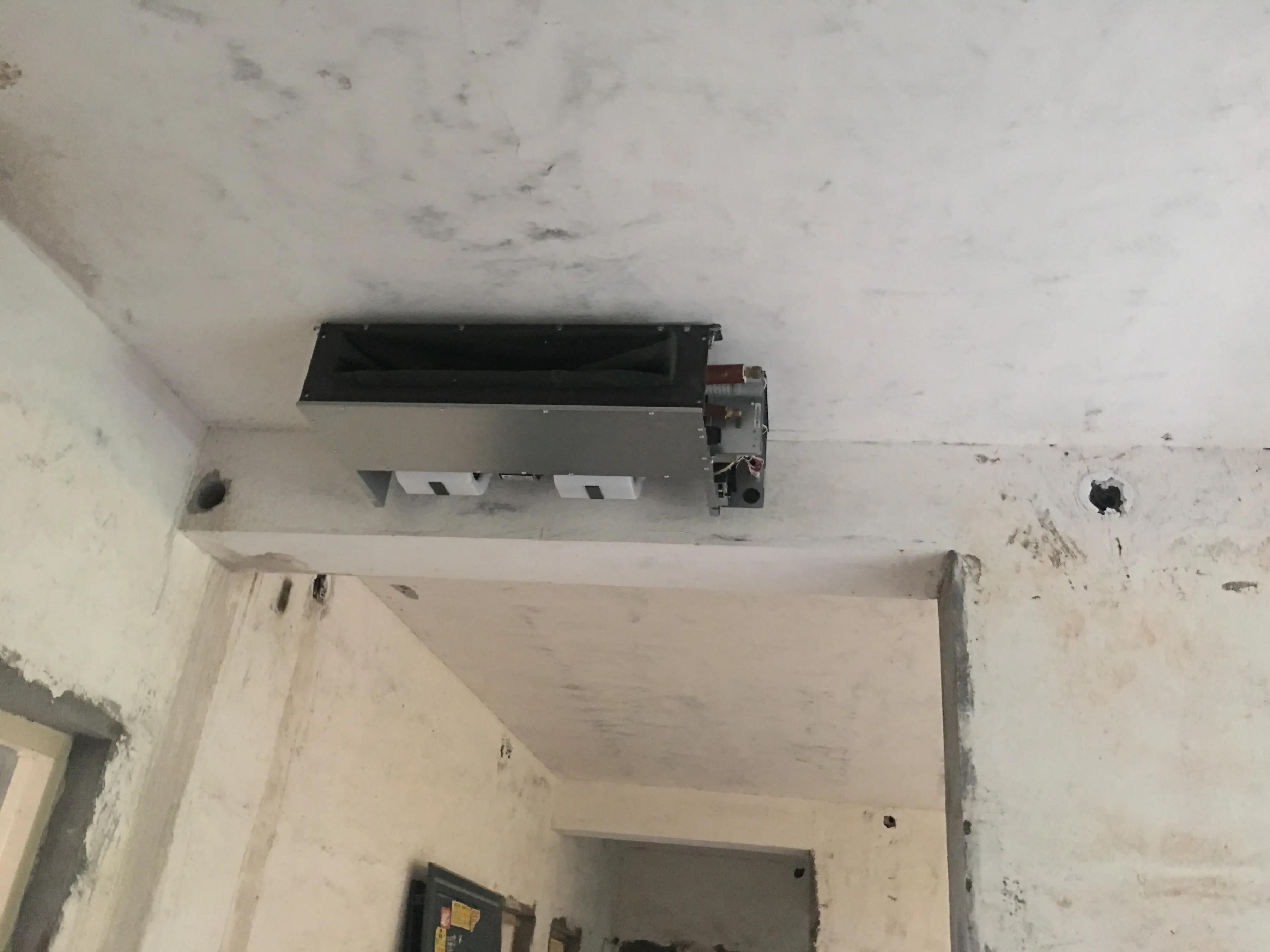 今天开始给家里安装中央空调