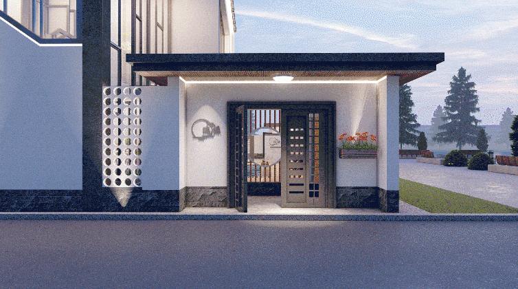 兄弟双拼别墅高大尚,9米开间兄弟双拼房实景图