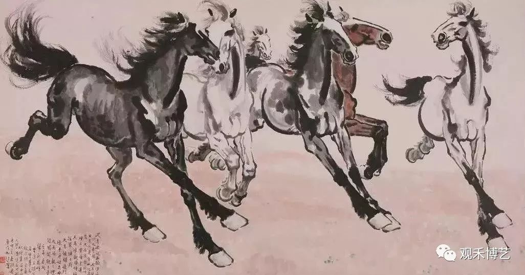 价值千万徐悲鸿字画去鉴定,徐悲鸿工笔画马真迹