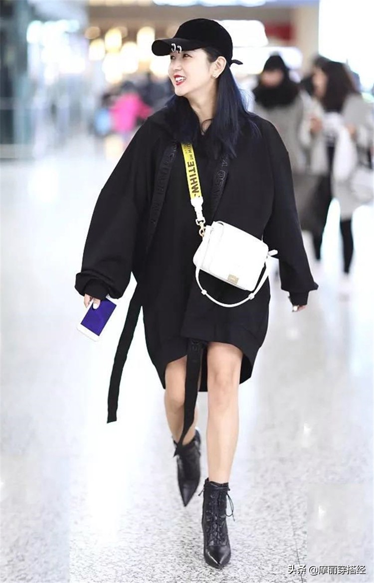 这样穿显瘦又显高才是好卫衣,oversize厚卫衣穿搭