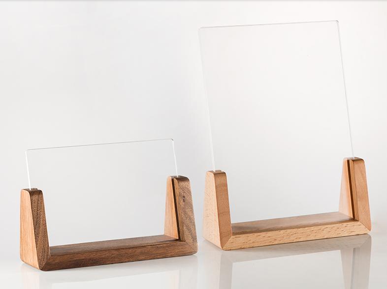 u型实木相框,简约正方形6寸实木相框