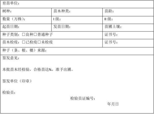 苗木两证一签什么意思,苗木的两证一签