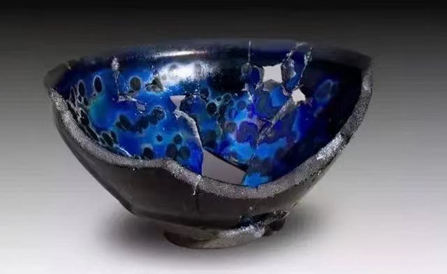 日本国宝曜变建盏,日本天目曜变天目盏展示