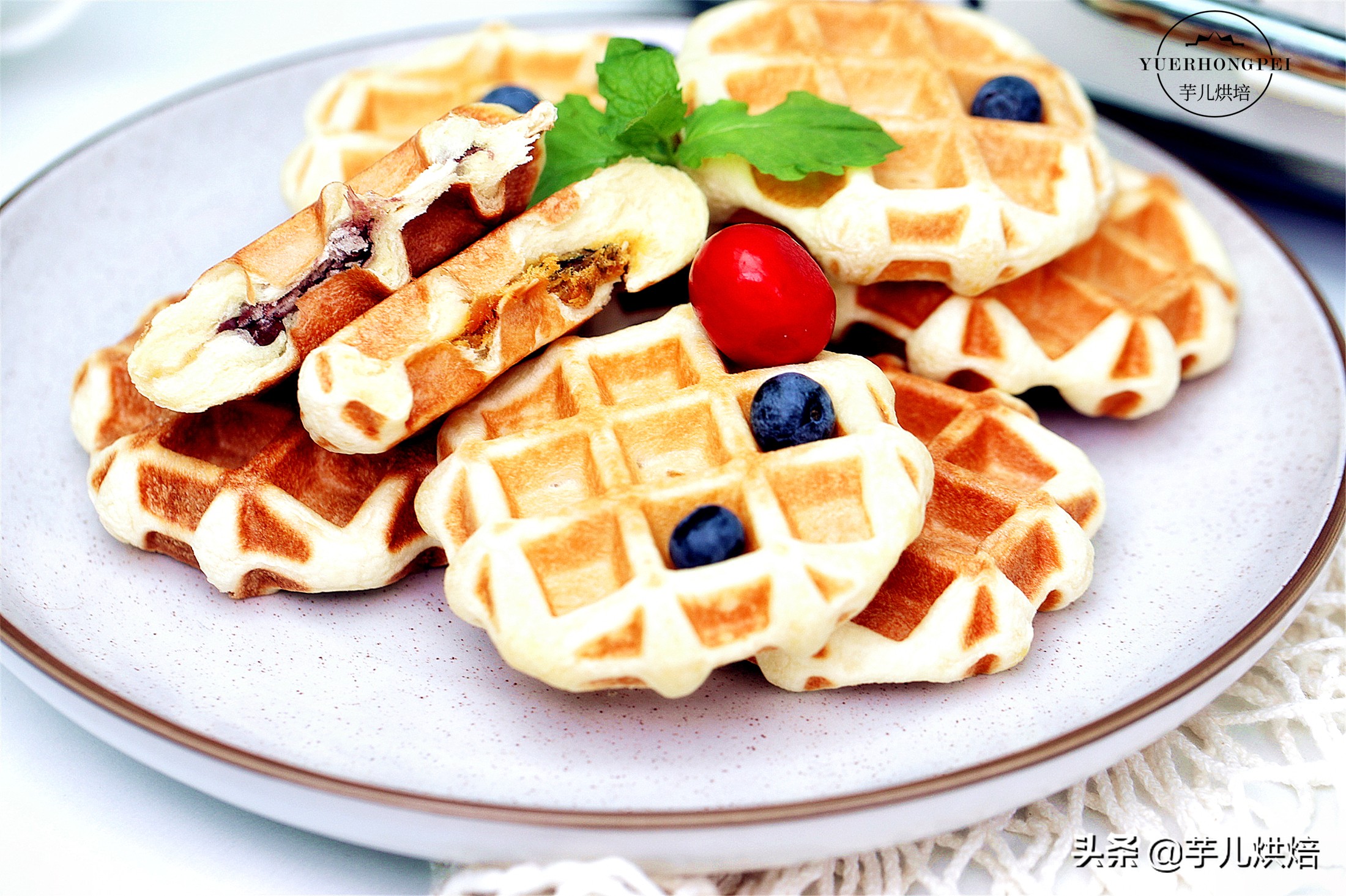 不用烤箱做华夫饼,不用模具机器自制华夫饼