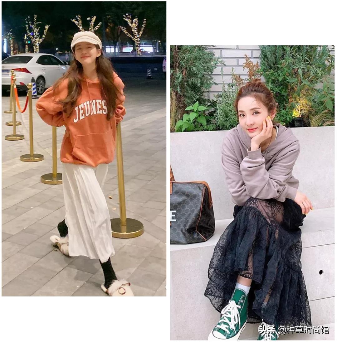 秋冬新款上新卫衣穿搭,今秋更流行卫衣裙