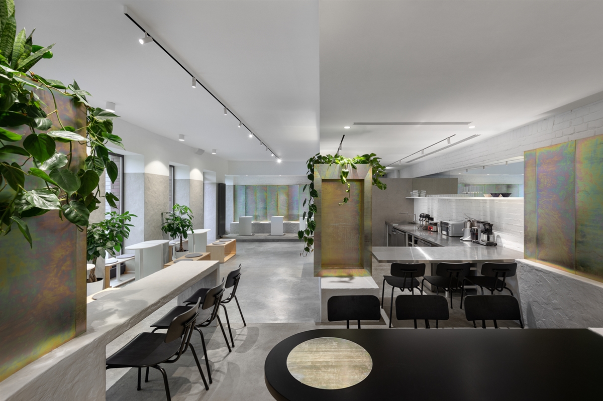 长型咖啡厅设计,弧形咖啡厅设计案例