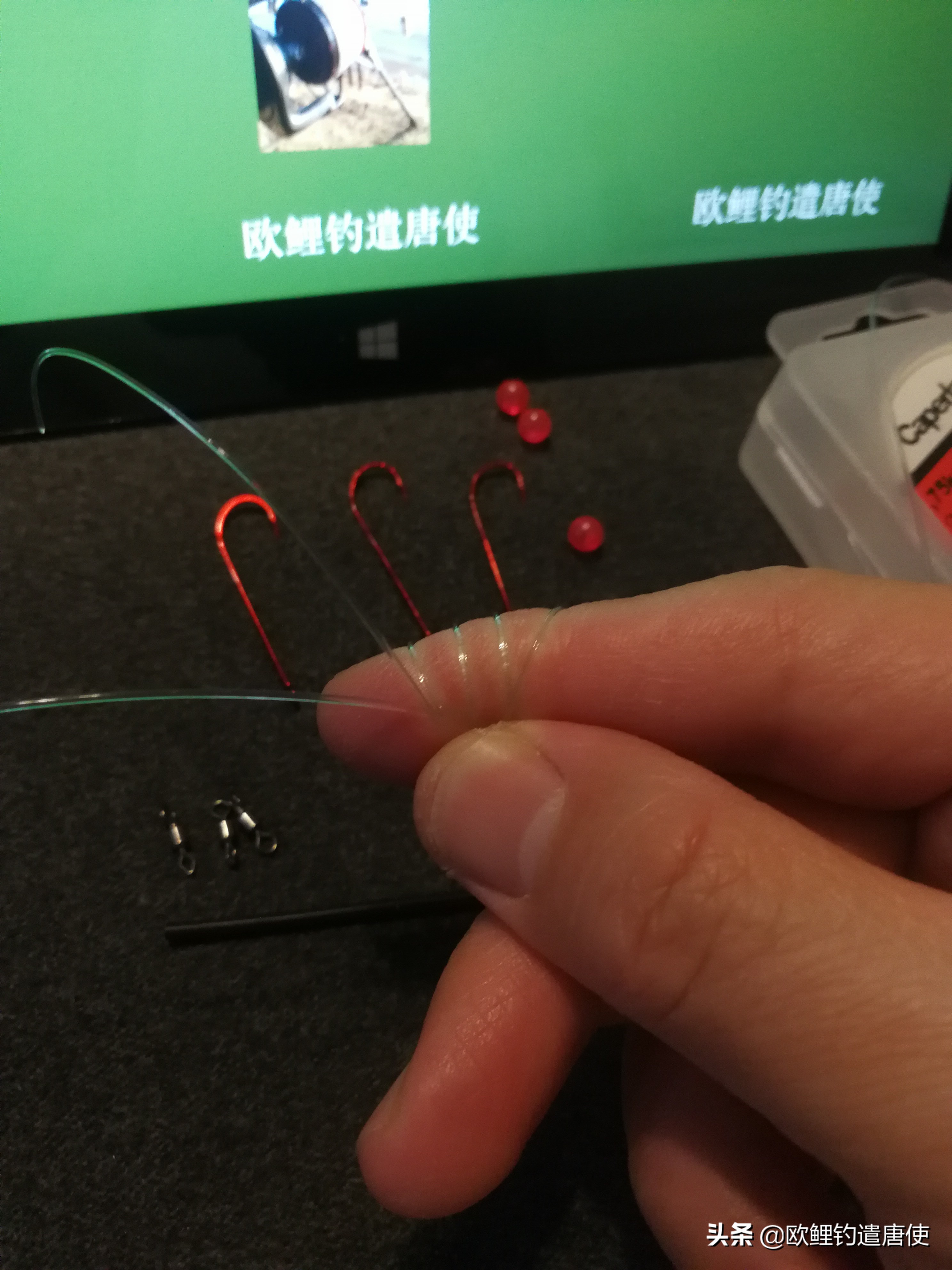 海竿钓鱼绑串钩用什么鱼料,海竿串钩线组浮漂正确绑法图解