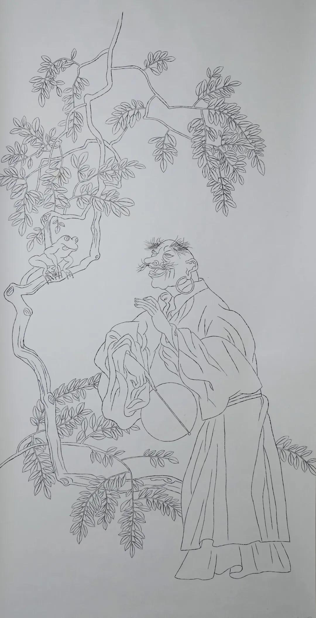 江南山水画白描,江南山水画工笔白描