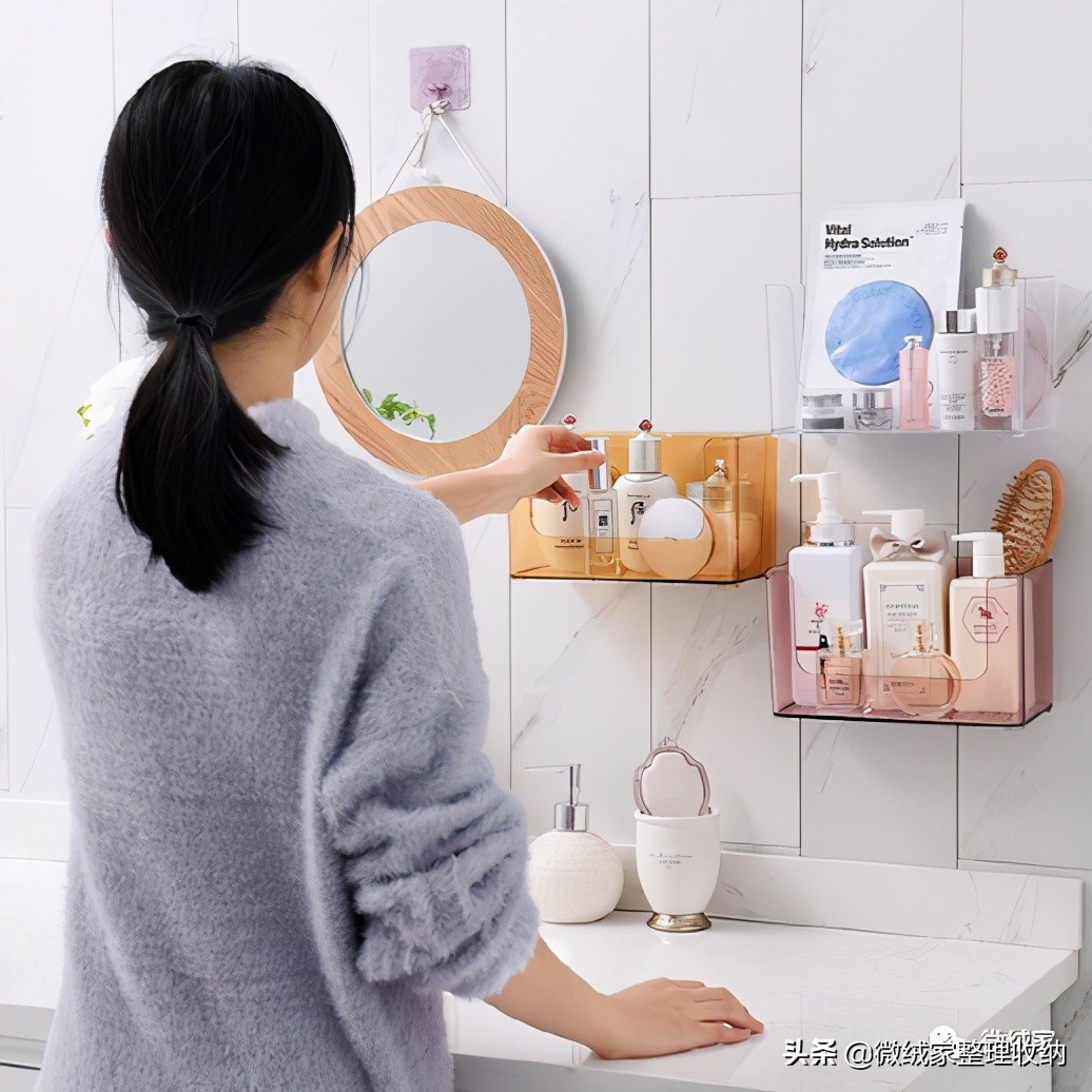 抽屉收纳化妆品整理技巧,洗手台上的化妆品怎么收纳的