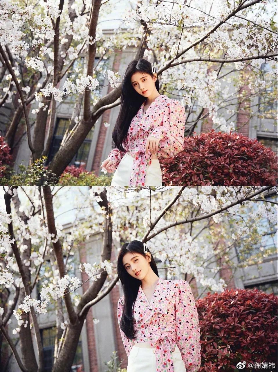 鞠婧祎长发高冷造型,长发女生鞠婧祎