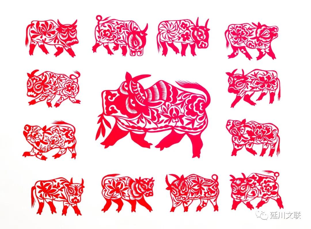 牛年送福手工作品,牛年送吉祥的手工剪纸窗花