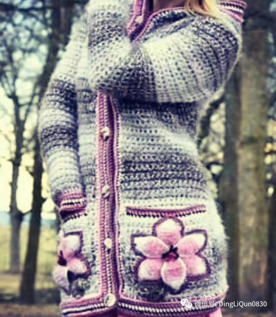 30款漂亮的针织开衫设计,针织祖母格开衫