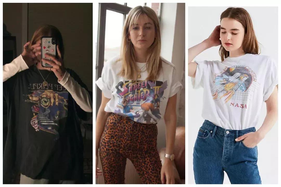 今年流行的明星同款t恤,明星同款时髦休闲t恤