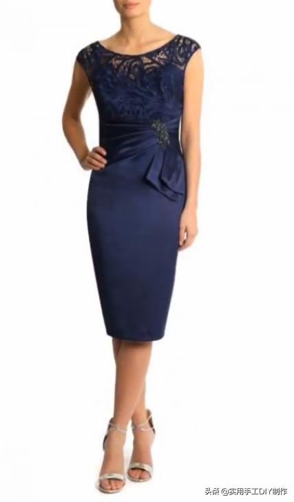 春天的手工白色蕾丝连衣裙,布艺蕾丝连衣裙