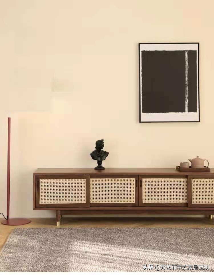 新中式客厅电视柜效果图,餐厅客厅电视柜隔断柜新中式