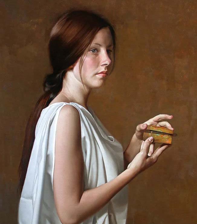 外国近代女油画,现代油画女人照片