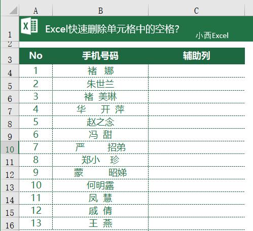 怎么快速去除excel单元格里的空格,excel如何快速删除单元格内的空格