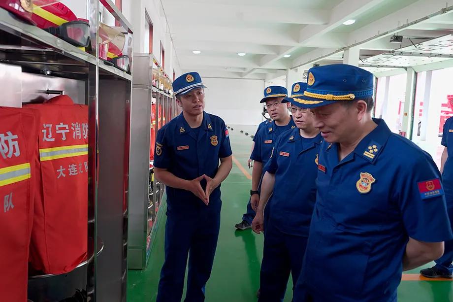 支队长深入基层督导国庆消防安保,大连消防总队吴振坤