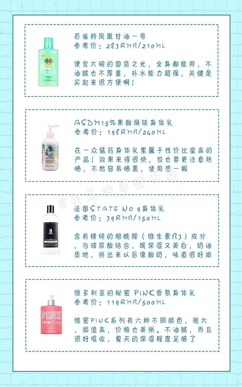 肤感好的身体乳测评,32款身体乳