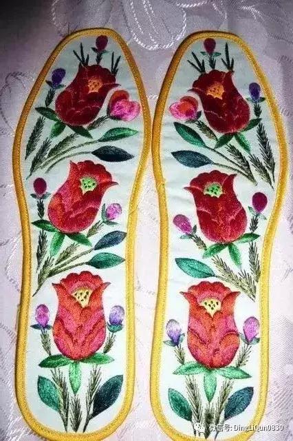 刺绣作品简单的,老式刺绣喜字的鞋垫刺绣方法
