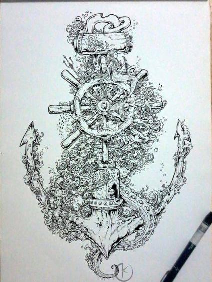 针管笔画向日葵,针管笔画100幅欣赏