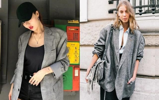春季中长款西装外套搭配,休闲长款西装外套怎么搭配好看