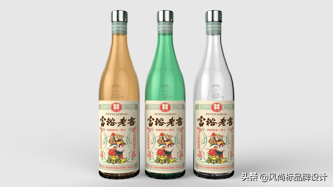 五路财神布置图片,茅台福喜天下五路财神套装酒