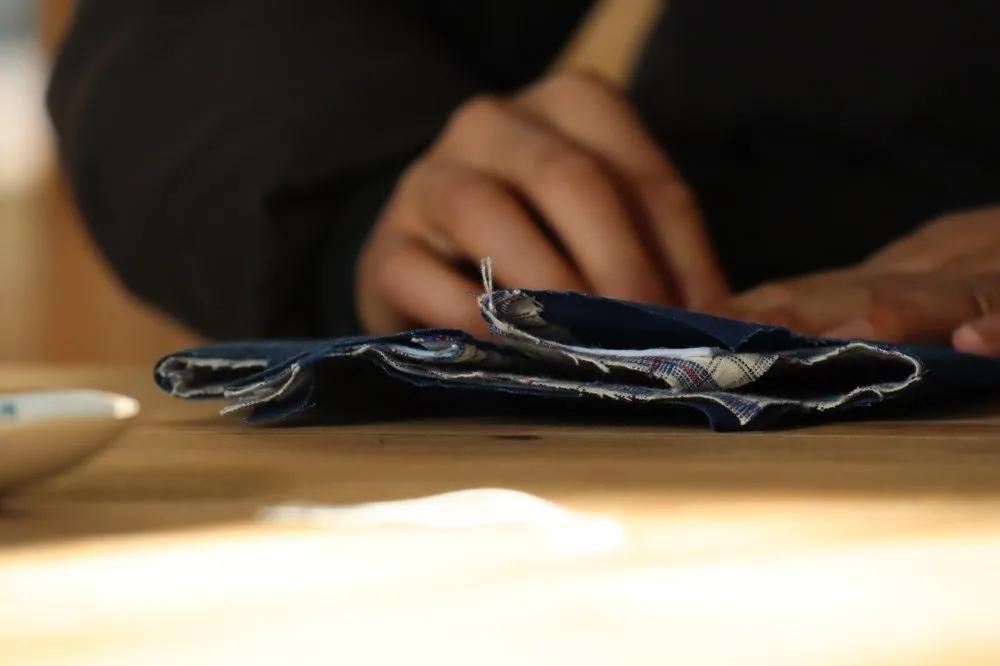 手工缝制抽纸包,一针一线diy包包