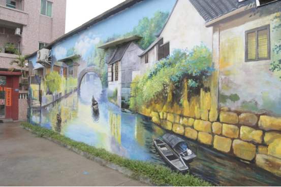 墙面创意3d绘画,动感3d瓷砖效果图