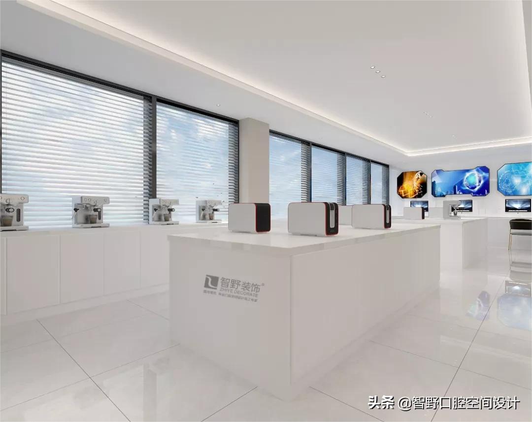 100平口腔诊所高端精品设计效果图,智野设计